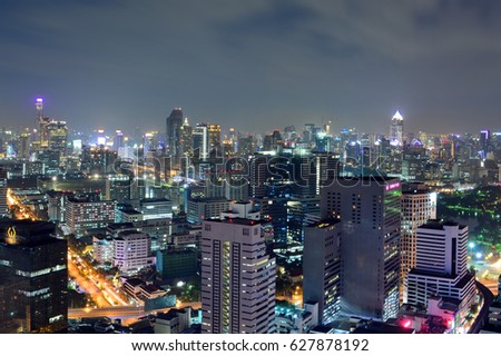  night bangkok landscape