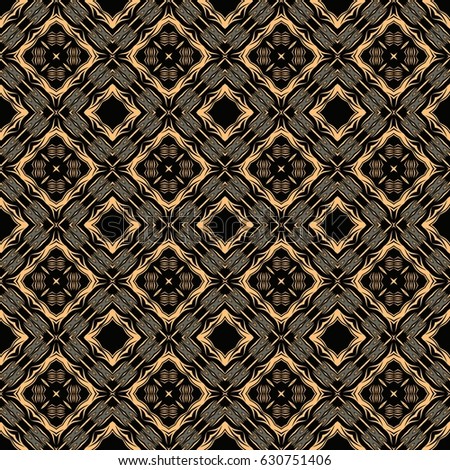 seamless floral pattern. Vector golden traditional ornament, oriental elements for wallpapers and backgrounds