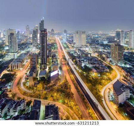Bangkok city trident road,Bangkok Thailand cityscape