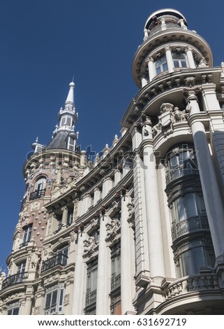 Madrid (Spain): historic building near Plaza Mayor