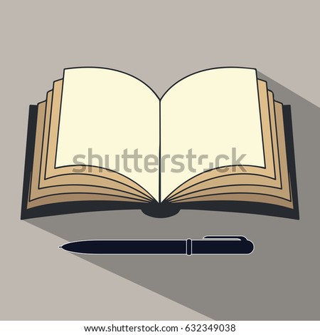 pen and book education icon