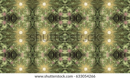 Abstract seamless background with twisted organic looking flowers and stars in a grid connected by leaves, ideal for any kind of fabric,print or any other creative use, in glowing sepia tinted colors