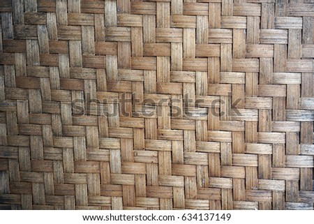 Wicker basket made from bamboo 