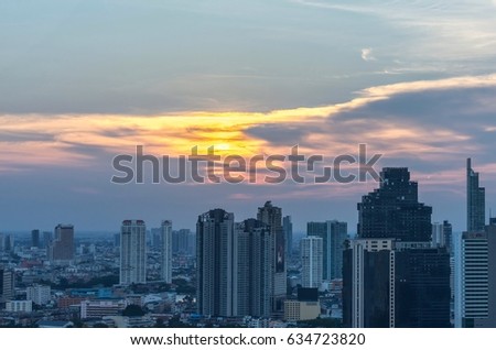 city scape Bangkok Thailand 