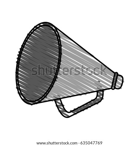 color crayon stripe image cartoon megaphone flat icon