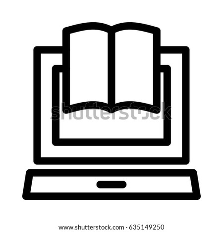 Online Learning Vector Line Icon
