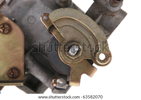 used part of motor isolated over white background