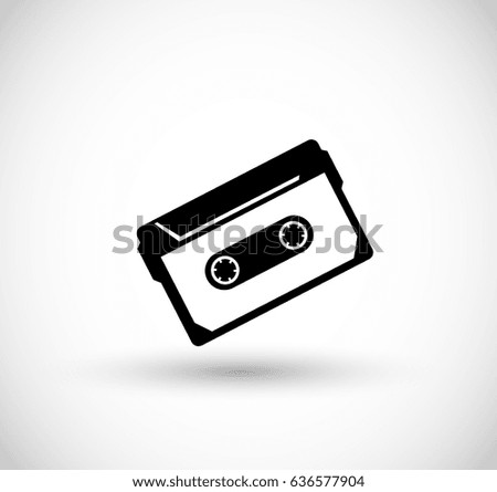 Cassette, tape illustration, icon vector