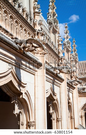Detail of  Claustro de Saint Juan de los Reyes in Toledo, Spain