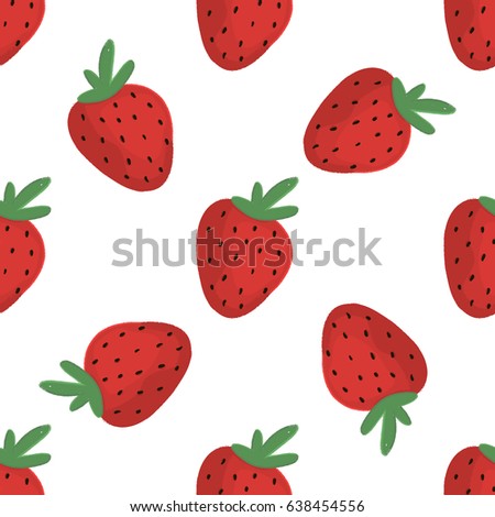 Seamless pattern with strawberry. Great for fabric,textile,wrapping