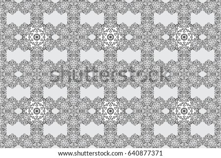 Christmas 2019, snowflake, new year. Vintage seamless pattern on a gray background with dim elements.