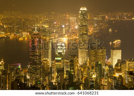 aerial view of Hong Kong