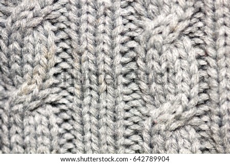 Closeup of grey wool texture, background