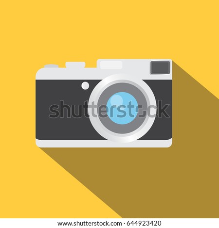 Retro camera in a flat style vector