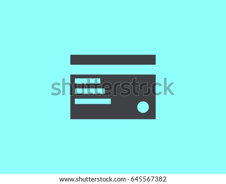 Flat vector money credit card