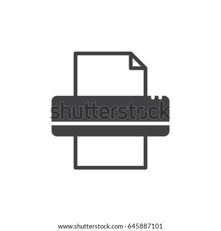 Printer icon vector, filled flat sign, solid pictogram isolated on white. Symbol, logo illustration. Pixel perfect