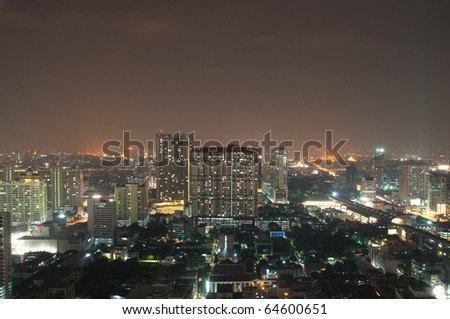 Once night in Bangkok, Thailand.