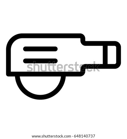 Electric saw Line Vector Icon