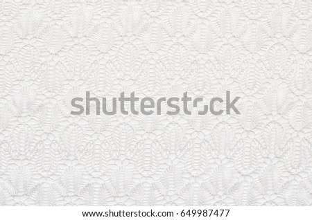 White knitted lace texture for background