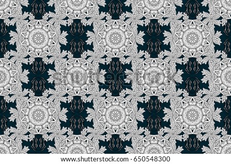 Gray Wallpaper on texture background.Damask pattern repeating background. Gray colorfil floral ornament in baroque style. White element on colorfil background.