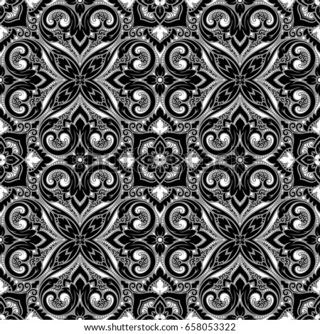 Vector damask seamless pattern
