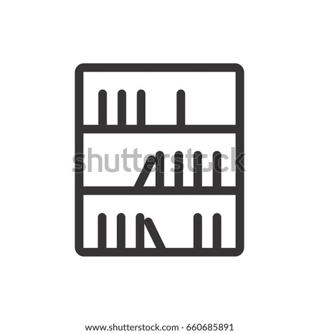 Bookcase Icon Design