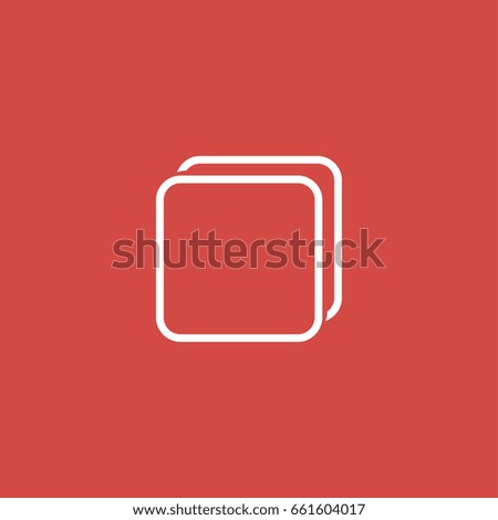 Windows page icon. sign design. red background
