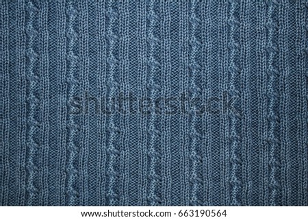 the texture of the knitted fabric, light blue color, closeup