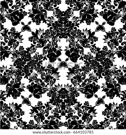 Black and white abstract vintage background. Vector