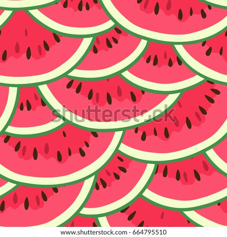 Seamless pattern with watermelon. Summer background.