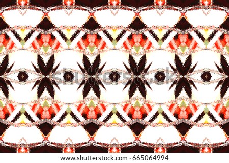 Melting colorful symmetrical horizontal pattern for textile, ceramic tiles and backgrounds