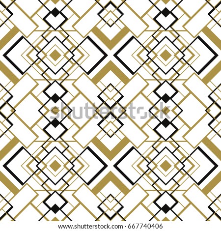 Seamless geometric art deco styled pattern