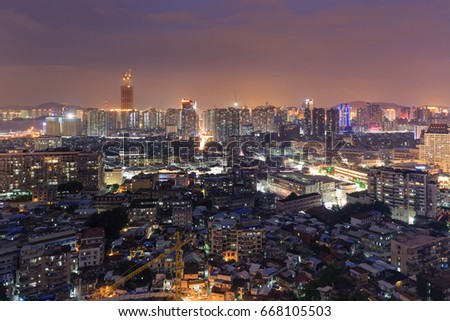 Xiamen City Night Scene