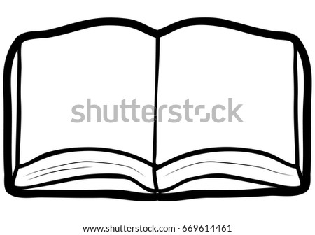 Open book sketch vector 