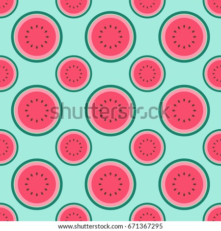 Half of watermelon seamless pattern