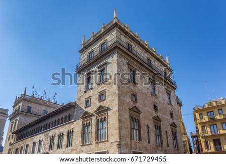 Palace of the generalitat in Valencia, Spain