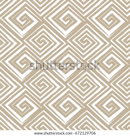 Vector seamless pattern. Modern stylish texture. Repeating Greek pattern.Brown and white