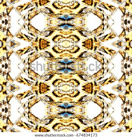Melting colorful symmetrical pattern for textile, ceramic tiles and backgrounds