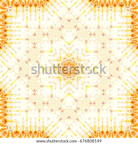 Colorful symmetrical pattern for textile, ceramic tiles and design