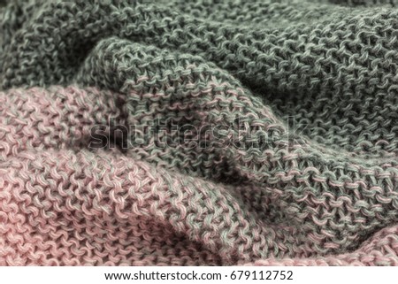 knitted fabric background with garter stitch pattern