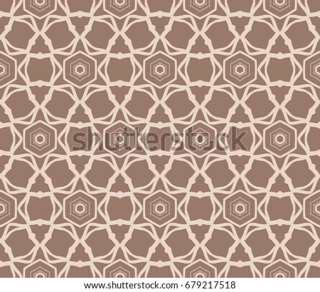 beautiful seamless geometric pattern with abstract floral design. modern vector illustration for design print, textile product, invitation background. beige color 