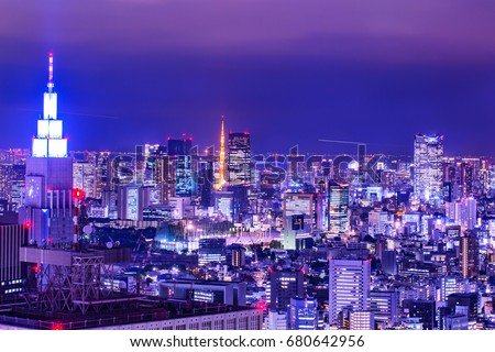 Night view of city