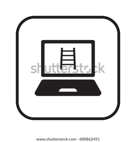 Ladder icon,  isolated. Flat  design. 