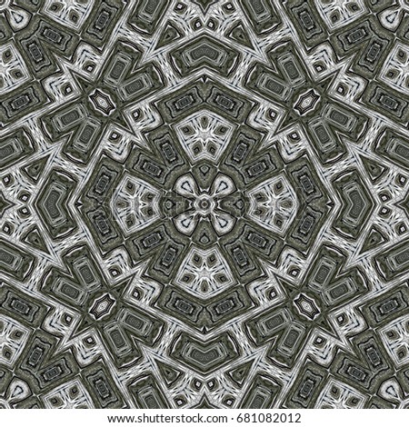 Kaleidoscope abstract background. Seamless pattern. Based on surface of old wooden beam.