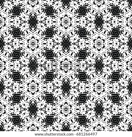 Monochrome engraving pattern. Hexagonal symmetry. Seamless abstract texture for certificate or diploma, currency and money design. Single-leaf woodcut, xylography, printmaking. Vector Illustration