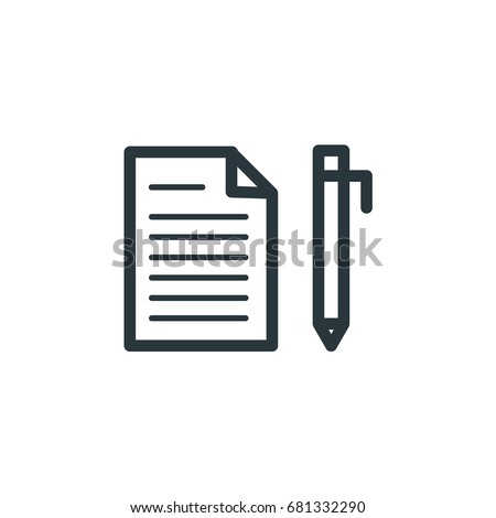 contract icon vector. business icon