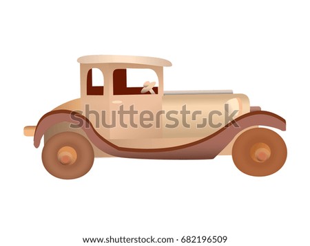Vintage car cartoon vector illustration