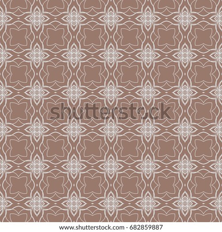 Ornamental geometric design. Modern seamless geometry pattern. Vector illustration. For the interior design, printing, web and textile design. beige color