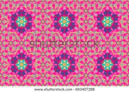 Raster ethnic Mandala ornament. Can be used for textile, greeting card, coloring book, phone case print. Henna tattoo style on a colorful background. Indian floral paisley medallion banners.