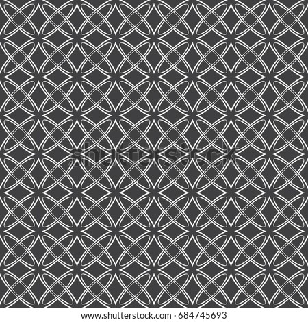 Geometrical, monochrome seamless pattern. Gothic style. Wall-paper for the press. Simple vector illustration.